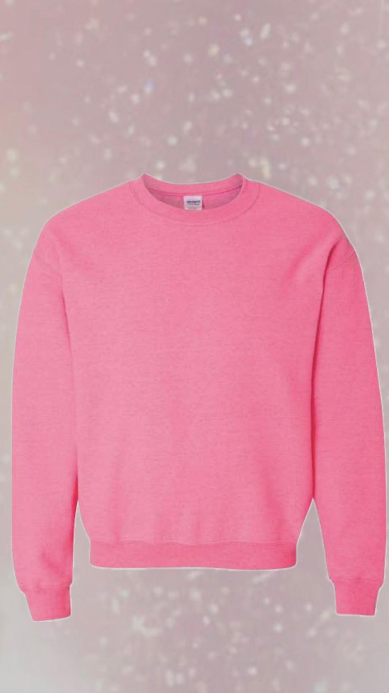 Safety Pink Long-Sleeve Crew Neck